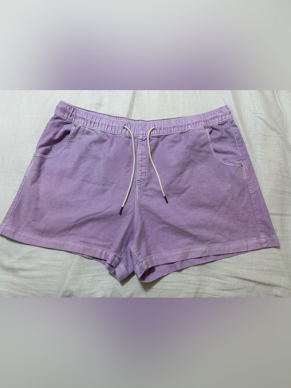 Lane Bryant Lavender Drawstring Cotton Shorts